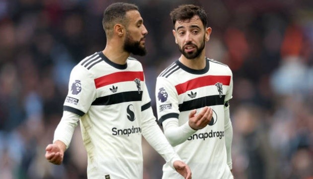 Noussair Mazraoui trong màu áo Man Utd, cầu thủ vắng mặt ở đội tuyển Maroc vì chấn thương