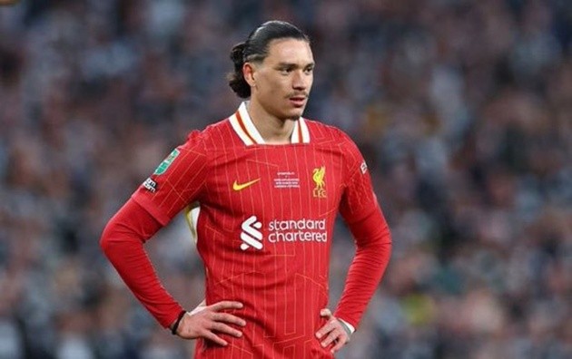 Tiền đạo Darwin Nunez của Liverpool, người ít được ra sân mùa này.